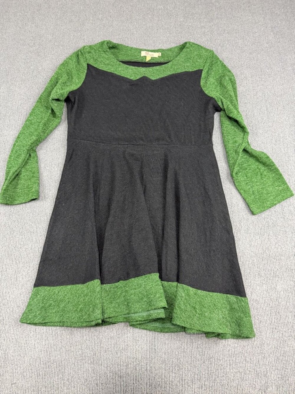 Aryeh Womens Green Black Long Sleeve Fit & Flare Renaissance Dress 3XL
